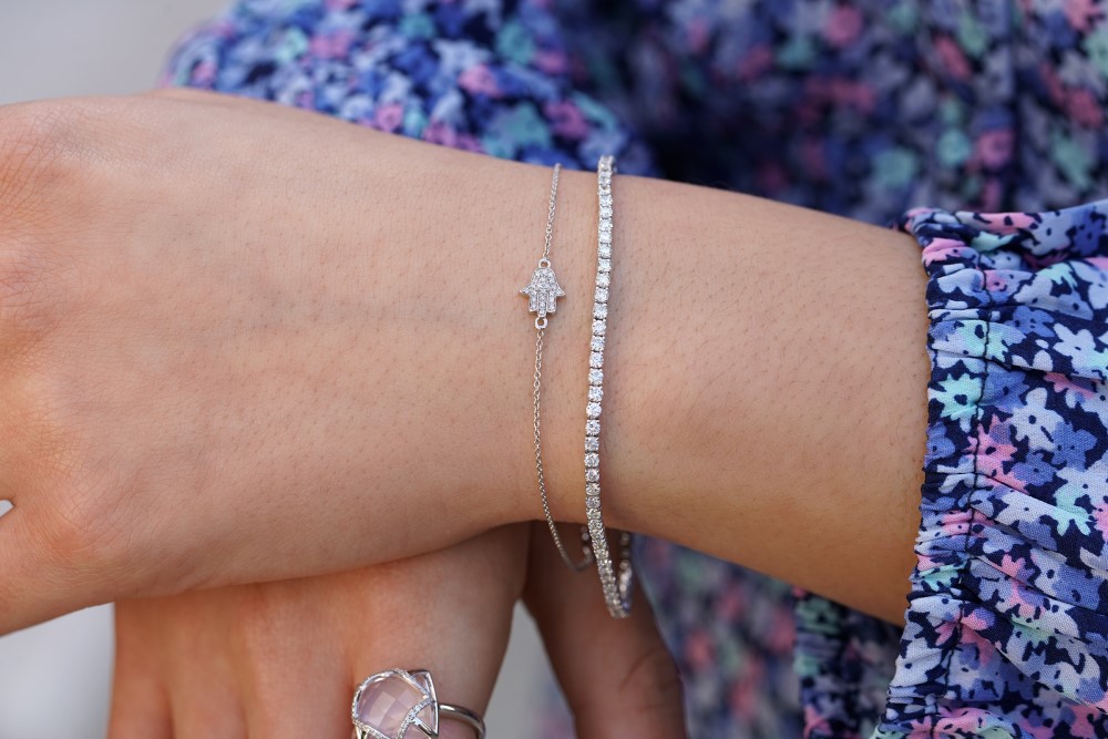 Slim Tennis Bracelet with Luxury Crystals — Aura